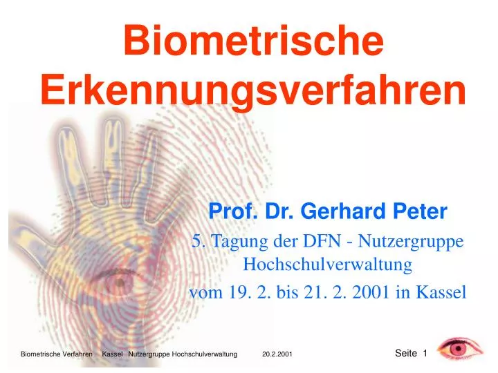 biometrische erkennungsverfahren