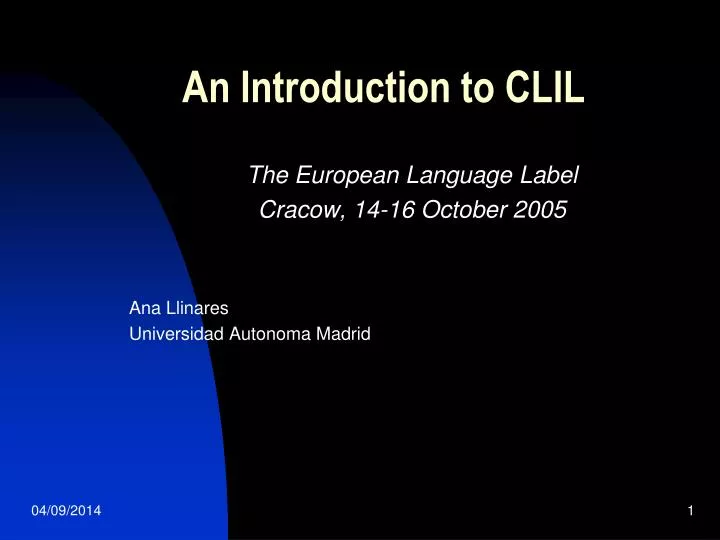 an introduction to clil