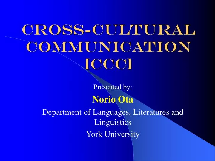 cross cultural communication ccc
