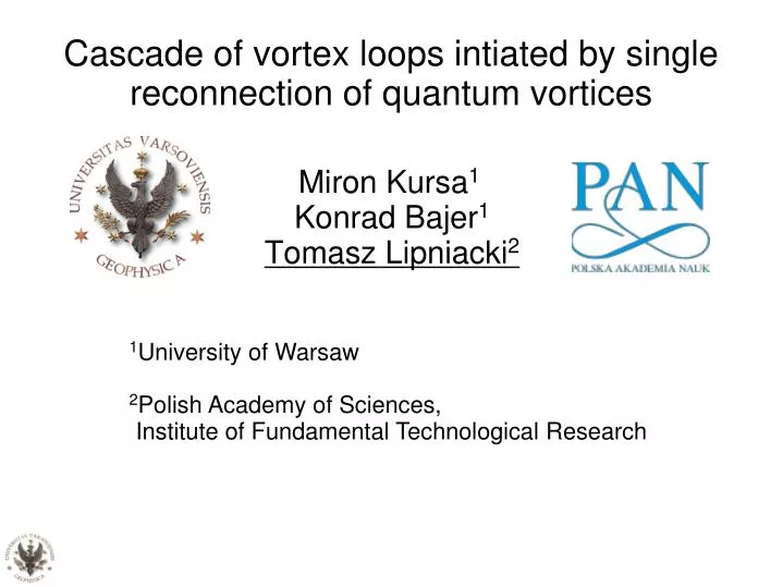 cascade of vortex loops intiated by single reconnection of quantum vortices