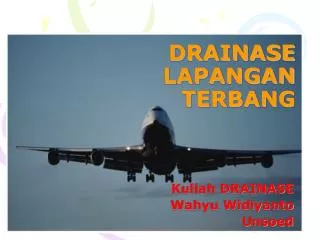 drainase lapangan terbang