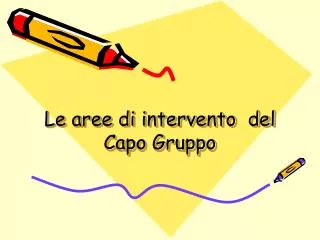 le aree di intervento del capo gruppo