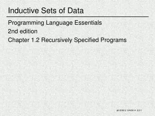 inductive sets of data