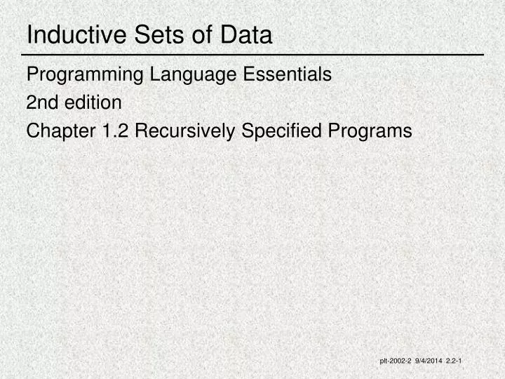 inductive sets of data