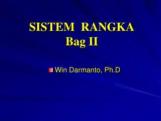 sistem rangka bag ii