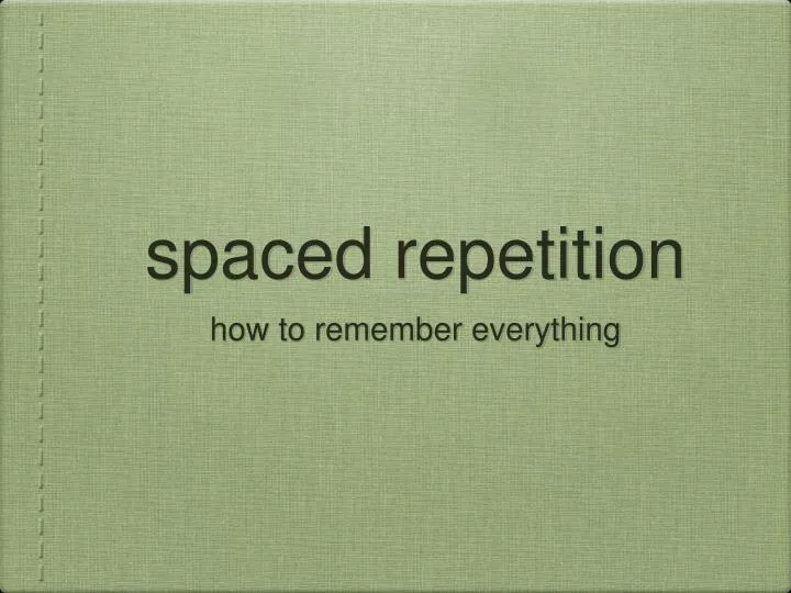 spaced repetition