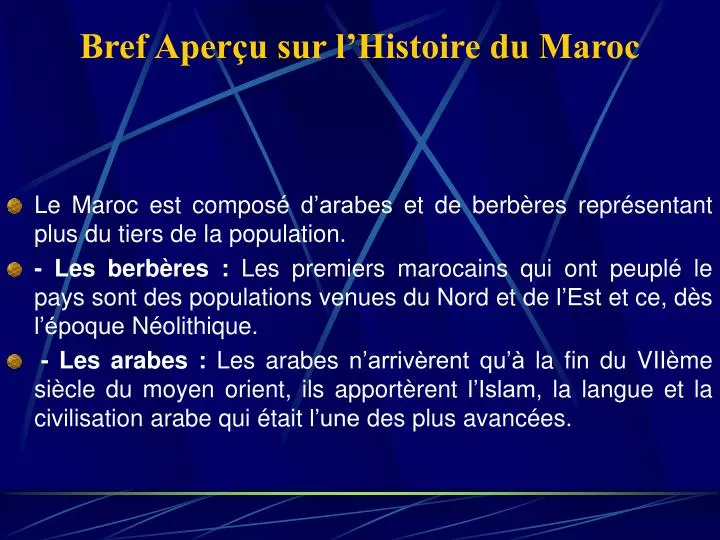 bref aper u sur l histoire du maroc