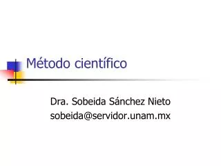 m todo cient fico