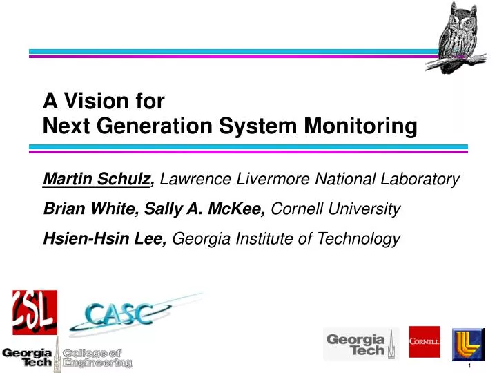 a vision for next generation system monitoring