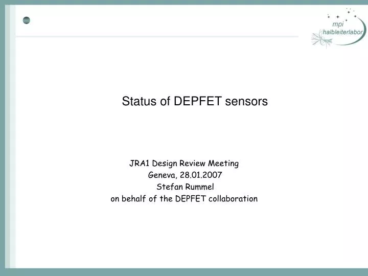 status of depfet sensors