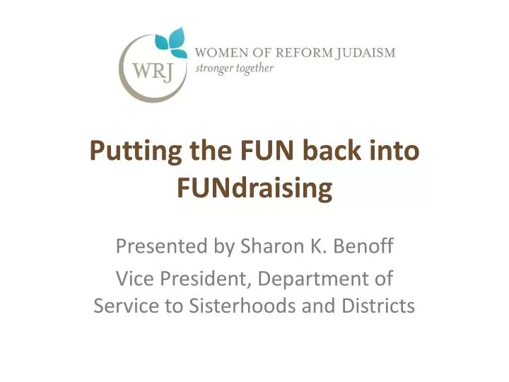 putting the fun back into fundraising