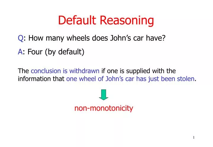 default reasoning