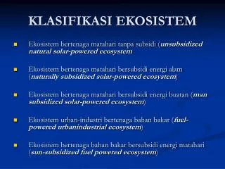 klasifikasi ekosistem