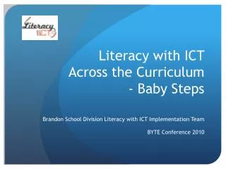 Literacy with ICT Across the Curriculum - Baby Steps