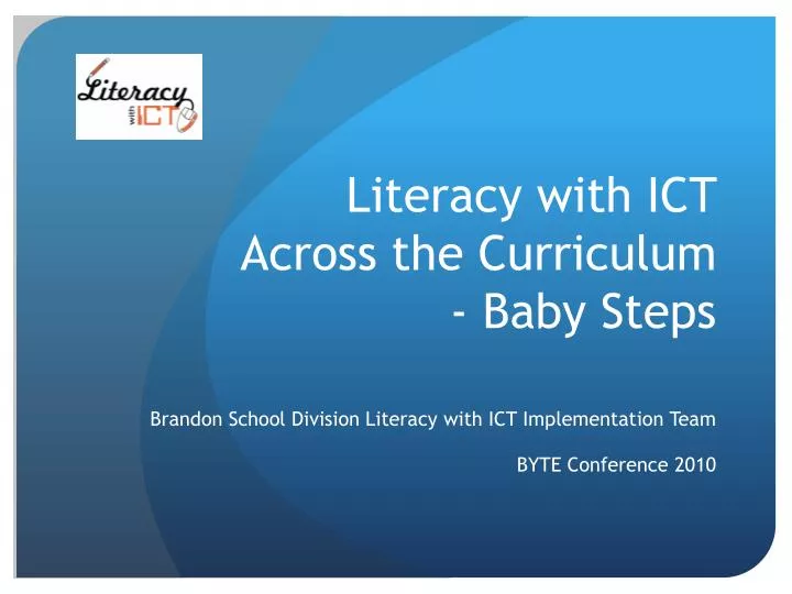 literacy with ict across the curriculum baby steps