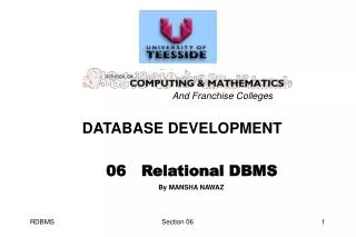 06 Relational DBMS