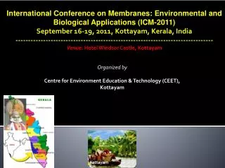 International Conference on Membranes: Environmental and Biological Applications (ICM-2011)