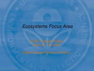 Ecosystems Focus Area