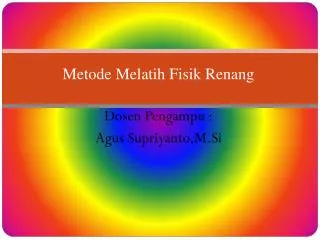 Metode Melatih Fisik Renang