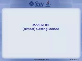 Module 00: (almost) Getting Started