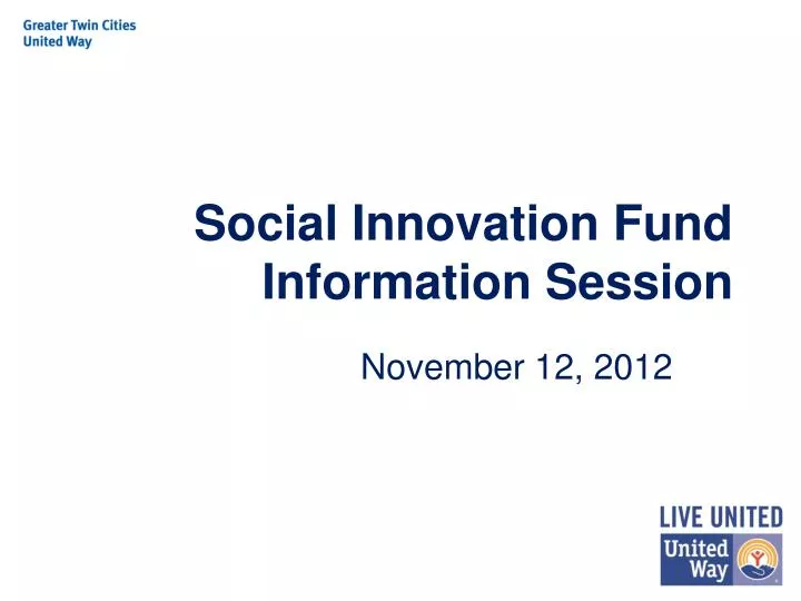 social innovation fund information session