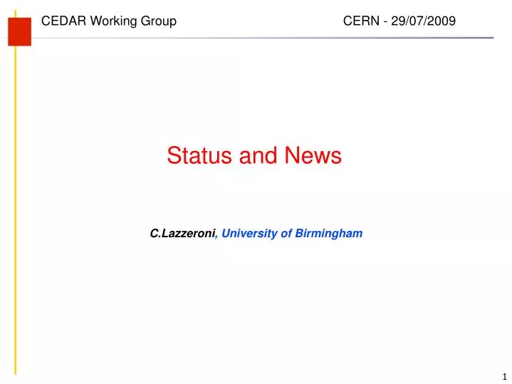 c lazzeroni university of birmingham