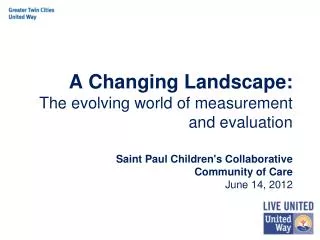 A Changing Landscape: The evolving world of measurement and evaluation