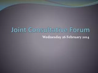 Joint Consultative Forum