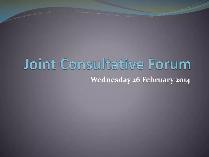 joint consultative forum