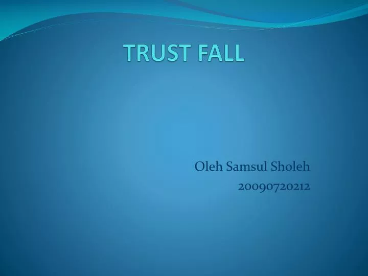 trust fall