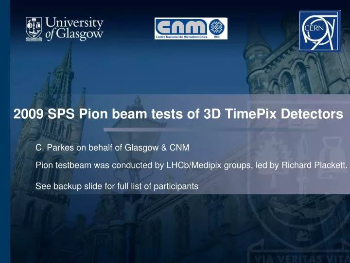 2009 sps pion beam tests of 3d timepix detectors