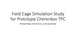 Field Cage Simulation Study for Prototype Cherenkov TPC