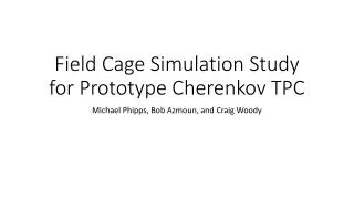 field cage simulation study for prototype cherenkov tpc