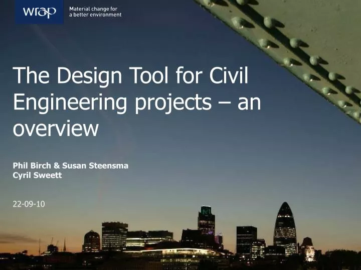 the design tool for civil engineering projects an overview