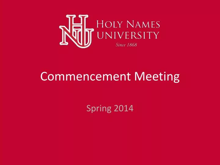 commencement meeting
