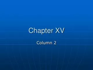 Chapter XV