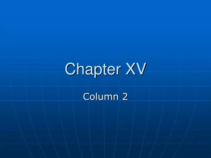 chapter xv