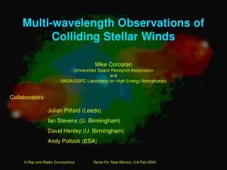 Multi-wavelength Observations of Colliding Stellar Winds