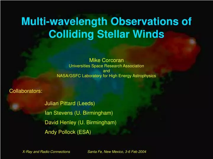 multi wavelength observations of colliding stellar winds