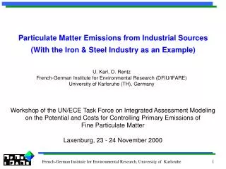 Particulate Matter Emissions from Industrial Sources
