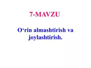 7 mavzu