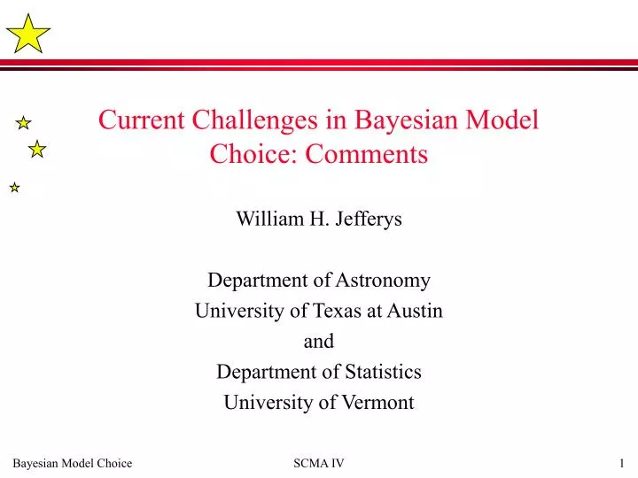 current challenges in bayesian model choice comments
