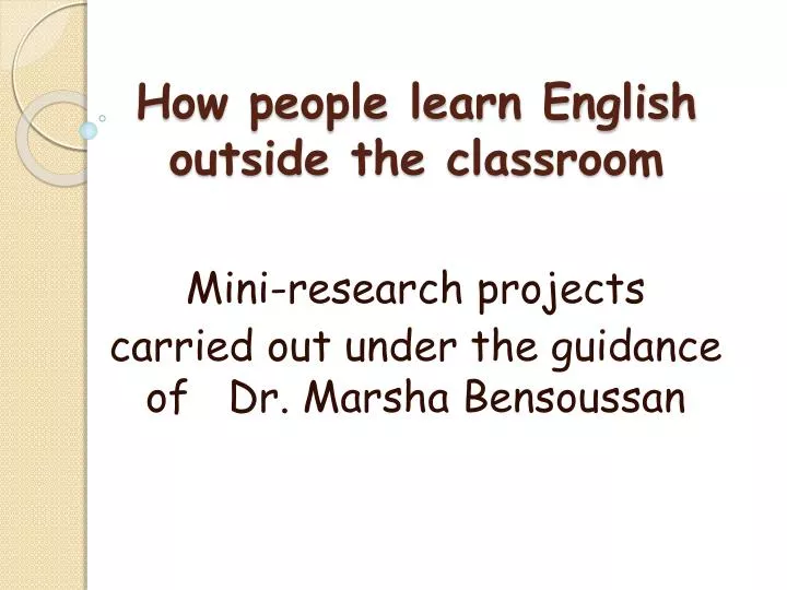 how people learn english outside the classroom
