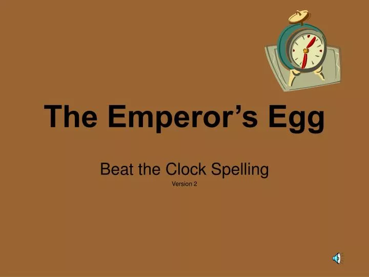 the emperor s egg