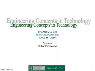 Engineering Concepts in Technology
