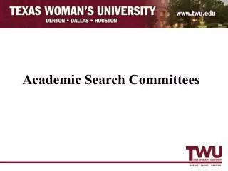 Academic Search Committees