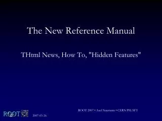 The New Reference Manual