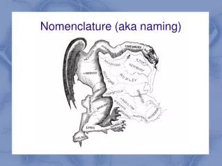 Nomenclature (aka naming)