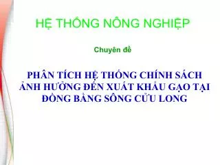 h th ng n ng nghi p chuy n
