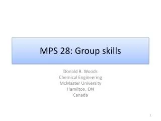 MPS 28: Group skills